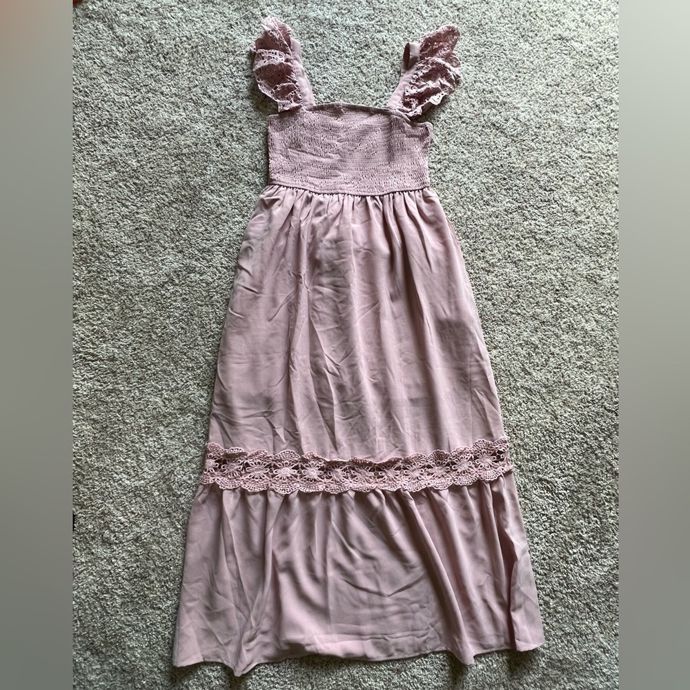 Women’s Maxi dress with pockets | Pink | Size M